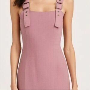Choosy (rare find) Pink Pencil Midi Dress Adjustable Buckle Straps